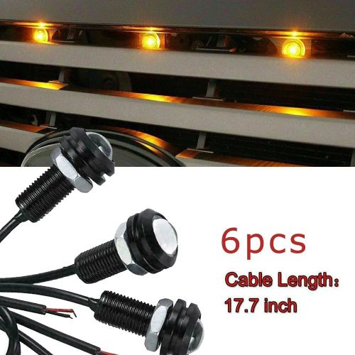 Calandre De Pare-Choc Avant De Voiture 12v Ambre Led, 6 Pièces, Feux De Position Latéraux Pour Dodge Ram 1500 2500 3500 Svt Raptor