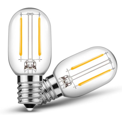 Ershi-Vintage Ampoule À Filament Led E14, 1w Équivalent À 10w, T22 Veilleuse Tubulaire Vintage Amber, Blanc Chaud 2700k, 220-240v,[4
