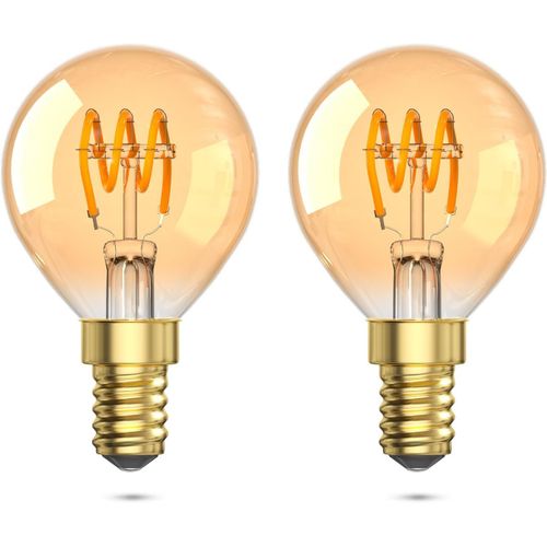 Ershi-2w Ampoule Led E14 Vintage G45, E14 Balle De Golf Ampoule 2w Équivalent 15w, Ampoule Led E14 Blanc Chaud 2200k, Rétro E14 Le[4