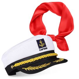 Chapeau De Capitaine Pour Adultes, Écharpe De Cou De Marin, Accessoires De Costume De Cosplay Pour Ixen Bateau, 1 Ensemble