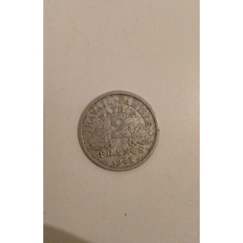 2 Francs 1942 Travaille Famille Patrie