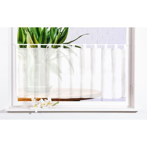 Ershi-Rideau Brise-Bise Uni - 61070 Blanc.[2475]