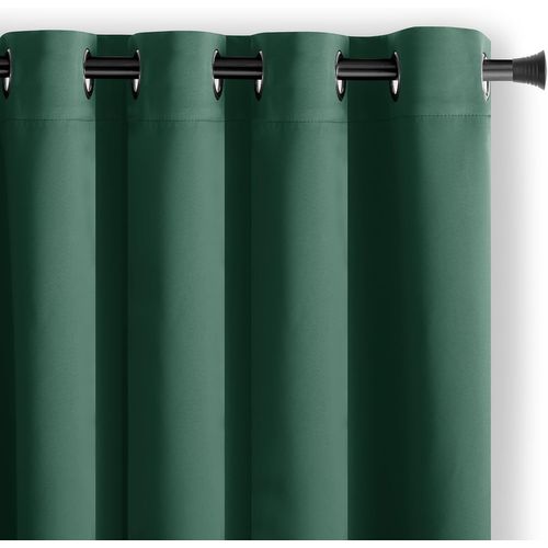 Ershi-Blackout Rideau Occultant 140 X 245 Cm Vert Foncé 1 Pièce Rideau Occultant Décoratif Pour Fenêtre[691]