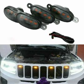 Lumière Led De Calandre Avant Pour Jeep Grand Traff2003-2021, Lampe En Plastique Abs, Pièces Intérieures, Accessoires De Voiture, 4 Pièces