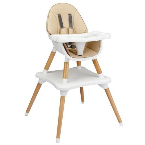 Chaise Haute Bébé 4 En 1 - Costway - Plateau Réglable - Coussin Amovible - 6 Mois-3 Ans