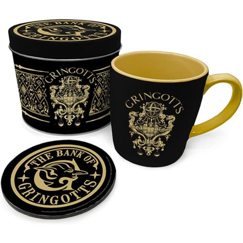 Ershi-International ¿ Coffret Mug En Céramique ¿ Boite En Métal Et Sous-Verre Inclus¿ Harry Potter ¿ 330ml ¿ Idée Cadeau Anniversa[1