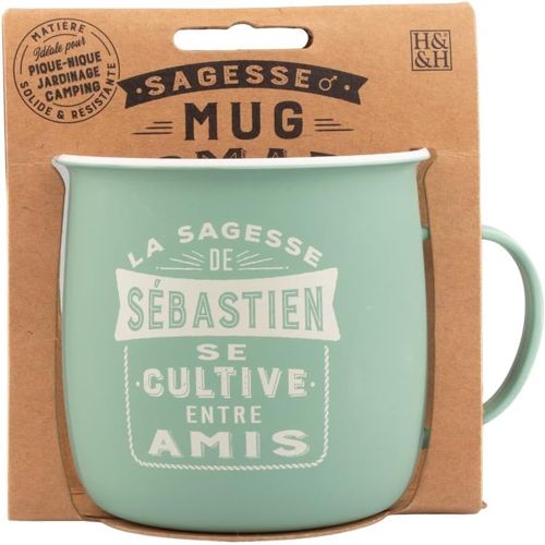 Ershi-Mug Nomade - Mug À Thé Et Café Personnalisé Sébastien - Cadeau Pour Homme, Couleurs Pastel.[106]