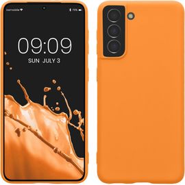 Ershi-Housse Compatible Avec Samsung Galaxy S21 Coque - Housse De Téléphone Protection Souple En Silicone - Orange Fruitée[14348]