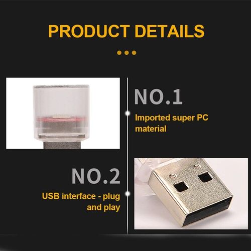 Mini Lampe Led Rgb Usb Pour Voiture, 1 Pièce, Lumière D'intérieur, Néon, Accessoires, Bandes Décoratives Colorées, Mode
