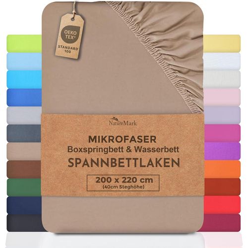 Ershi-Drap-Housse En Microfibre Pour Lit À Sommier Tapissier Et Pour Lit À Eau - 200 X 220 Cm - Hauteur De Bonnet 40 Cm - 200 X 22[6
