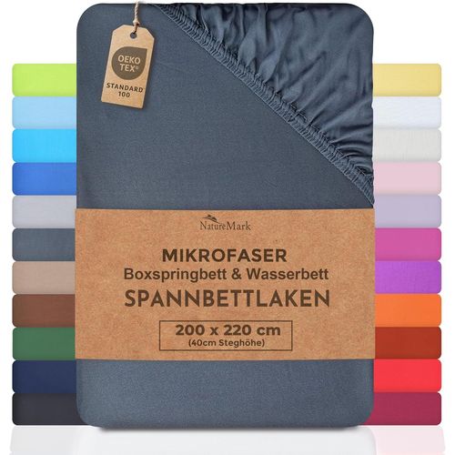 Ershi-Drap-Housse En Microfibre Pour Lit À Sommier Tapissier Et Pour Lit À Eau - 200 X 220 Cm - Hauteur De Bonnet 40 Cm - 200 X 22[6