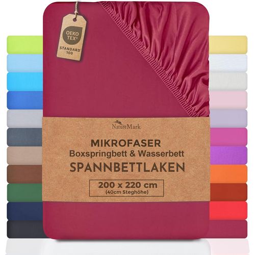 Ershi-Drap-Housse En Microfibre Pour Lit À Sommier Tapissier Et Pour Lit À Eau - 200 X 220 Cm - Hauteur De Bonnet 40 Cm - 200 X 22[6