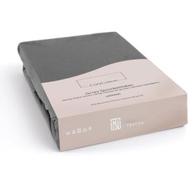 Ershi-Casalina Cozycotton Drap-Housse En Jersey 120x200 Cm Gris 100% Coton - Parure De Lit Pour Matelas Et Lit À Sommier Tapissier[3