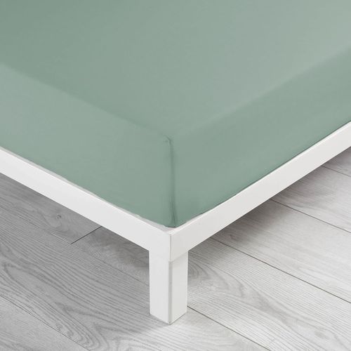 Ershi-Douceur D'intérieur, Drap Housse (160 X 200 Cm) Linette Sauge, 100% Coton[578]