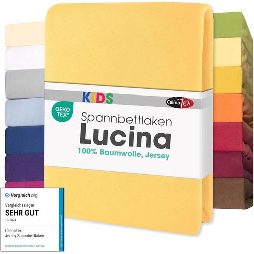 Ershi-Lucina Bébé Enfants Drap-Housse Berceau Lite Enfant Coton 60x120-70x140 Cm Jaune Crème[612]