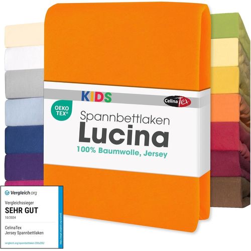 Ershi-Lucina Bébé Enfants Drap-Housse Berceau Lite Enfant Coton 60x120-70x140 Cm Orange[617]