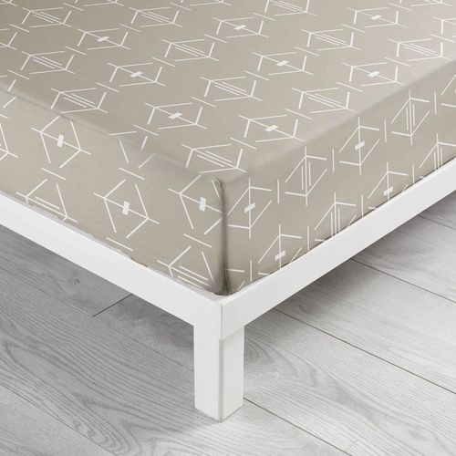 Ershi-Douceur D'intérieur, Drap Housse (140 X 190 Cm) Aristide Naturel, 100% Coton[282]