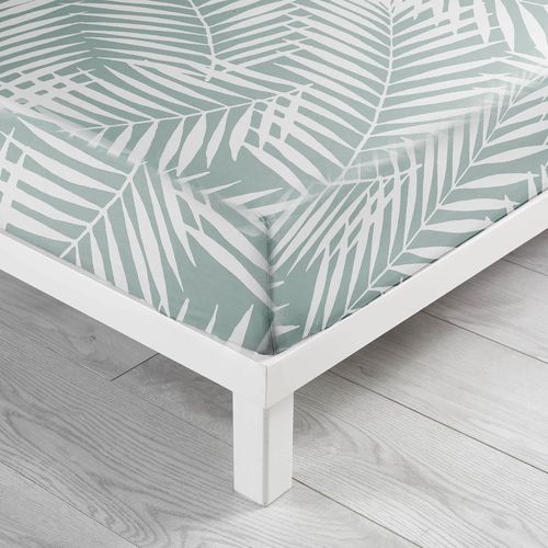 Ershi-Douceur D'intérieur, Drap Housse (160 X 200 Cm) Botania Sauge, 100% Coton[171]