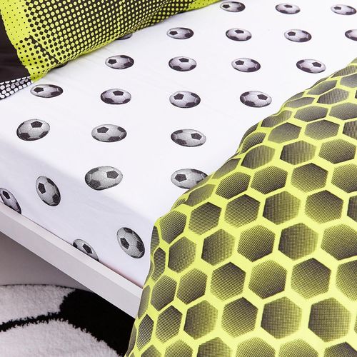 Ershi-Drap-Housse Pour Enfant Motif Football Noir/Blanc[630]