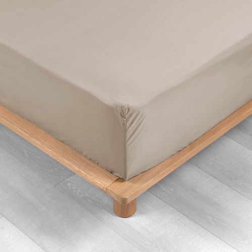 Ershi-Douceur D'intérieur, Drap Housse (90 X 190 Cm) Percaline Naturel, Percale De Coton[551]