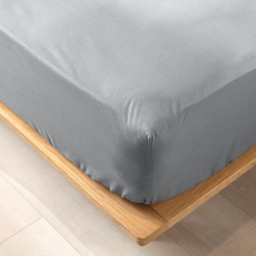 Ershi-Douceur D'intérieur, Drap Housse (90 X 190 Cm) Biolina Gris, 100% Coton Bio[97]
