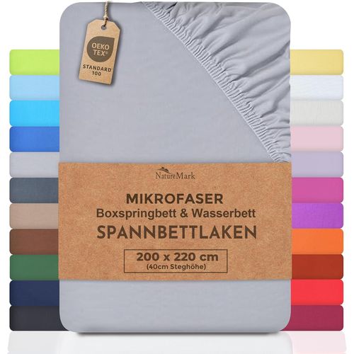 Ershi-Drap-Housse En Microfibre Pour Lit À Sommier Tapissier Et Pour Lit À Eau - 200 X 220 Cm - Hauteur De Bonnet 40 Cm - 200 X 22[1