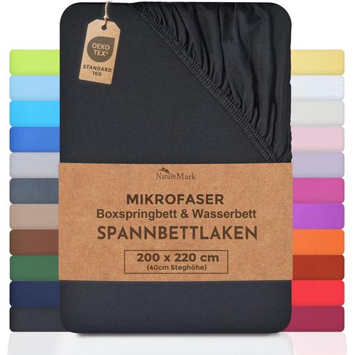 Ershi-Drap-Housse En Microfibre Pour Lit À Sommier Tapissier Et Pour Lit À Eau - 200 X 220 Cm - Hauteur De Bonnet 40 Cm - 200 X 22[1