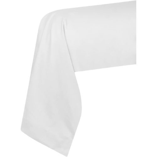 Ershi-Stof - Taie De Traversin -Taille 45x185 Cm - 100% Coton Certifié Oeko-Tex - Excellente Qualité - Couleur Blanc -Modèle Eden [1