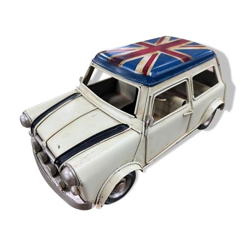 Voiture Miniature Minicooper 1300 Uk Flag Blanc