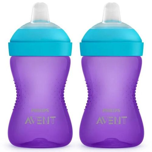 2x Tasse Argent Avec Bec Souple Philips Avent Scf802/02 300 Ml 9m+