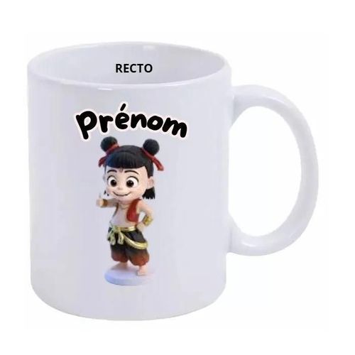 Mug Ne Zha Personnalisable - Céramique - Compatible Micro-Onde, Lave-Vaisselle -325 Ml.