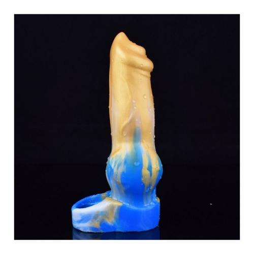 Gaine Penis Gaine De Pénis Dog Yorky 17 X 6cm Bleu-Jaune Extendmydick