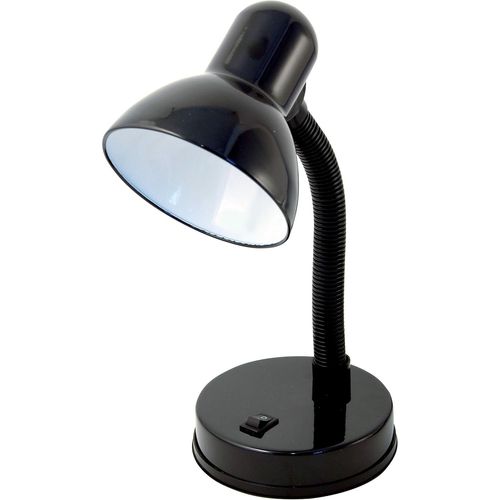 anwxai-Tl1201-N Lampe Pince,Culot Pour Ampoule E27,Compatible Led,Bras Flexible,Avec Câble Et Interrupteur. En Métal. Pour Chambre D'Enfant,Bureau,Table De Nuit,Chevet,6 W,Noir