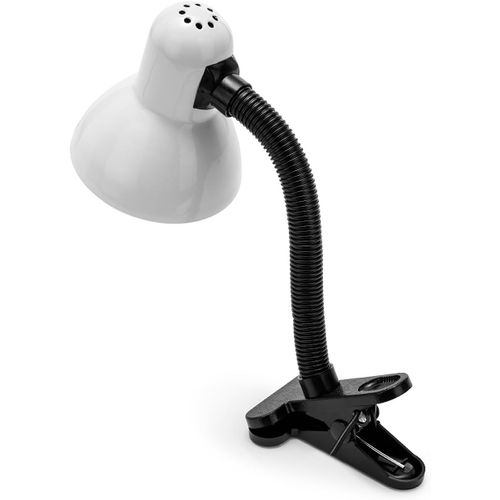 anwxai-Tl1203-B Lampe Pince,Culot Pour Ampoule E27,Compatible Led,Bras Flexible,Avec Câble Et Interrupteur. En Métal. Pour Chambre D'Enfant,Bureau,Table De Nuit,Chevet,6 W,Blanc