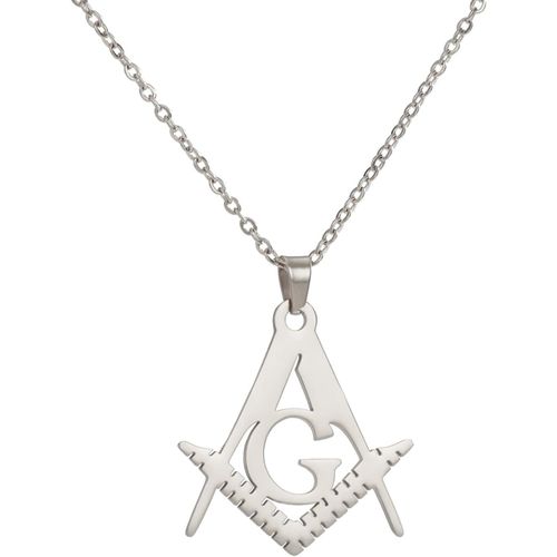 Anwxai-Collier Franc-Maçon Pour Femmes Hommes Pendentif Symbole Boussole Maçonnique Bijoux Maçonniques Rond Cadeau Maçonnique Créatif