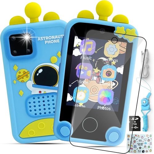 Anwxai-Telephone Portable Pour Enfant-Smartphone Enfant-Appareil Photo Enfant-Cadeau Enfant 3 4 5 6 7 8 9 10 Ans -Jeux Educatif-Livre Audio-Musique-Puzzle-Jouet Enfant Avec Programme Ludique -Sécurité