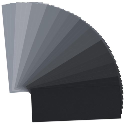 anwxai-36 Pièces Ensemble De Papier De Verre Humide Et Sec,Papier Abrasif 150/240/320/400/600/800/1000/1200/1500/2000/2500/3000 Grains Utilisé Pour Polir Voiture Métal Bois Meubles,9 X 3,6 Pouces