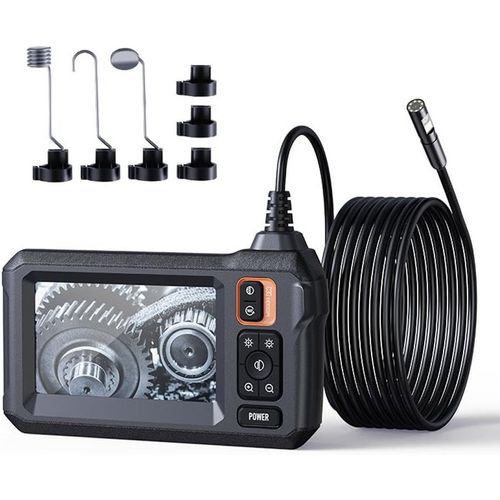 anwxai-Caméra Endoscopique Industrielle 4,3 Pouces Ips Écran 8mm Hd1080P Ip67 Étanche 8 Led Pour Tuyau Endoscope Réparation Lumière Voiture Inspection