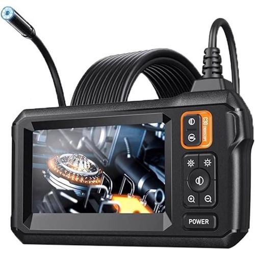 anwxai-Endoscope Étanche Endoscope Industriel Ips 1080P De 4,3 Pouces,Caméra D'Inspection Avec 8 Lumières Led,Caméra Snake 8mm,Petits Accessoires,Réparation Automobile(Dual Lens(8Mm),10M)