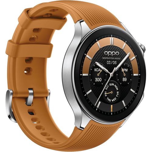 YEMAESRE-Watch X Display Amoled 1,43"", Bt 5.0 Ble, Gps, Nfc, Wearos 4, Double Processeur Qualcomm, Android, Charge Rapide 0-100% 60Min, 100 Heures D'Autonomie, Rom 32 Go [Version Italienne], Mars Bro