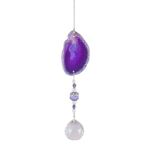 Pendentif unique en cristal d'agate - Magnifique attrape-soleil pour la décoration de la maison, du jardin et du bureau, cadeau idéal pour toutes les occasions