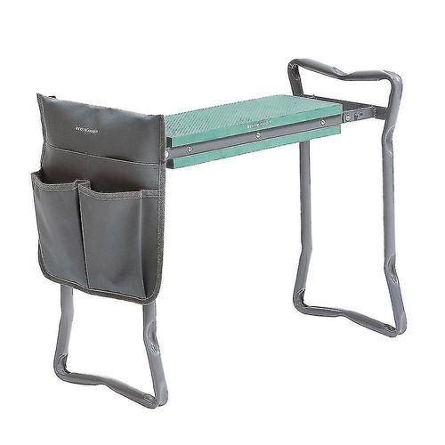 Tabouret de jardin polyvalent avec sac à outils - Pliable, coussin EVA confortable, double position pour s'asseoir ou s'agenouiller