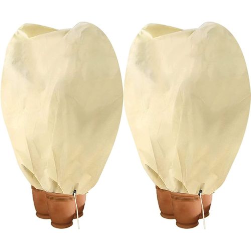 Housses de protection pour plantes d'hivernage - Lot de 2, résistantes au gel et aux UV, 180 x 120 cm, pour grandes plantes d'extérieur