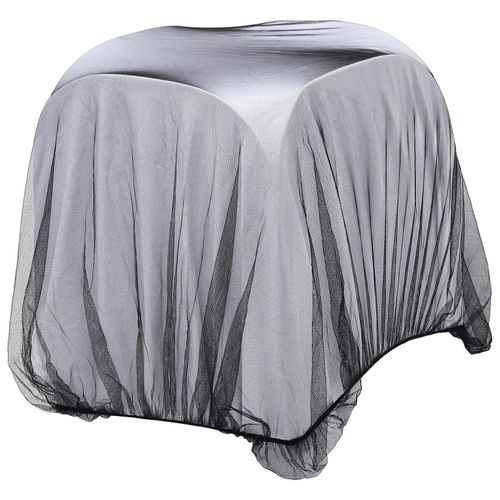 Moustiquaire Pour Poussette, Porte-Bébé Et Berceau - Protection Anti-Insectes, Coupe Élastique, Polyester Noir, 150 X 45 Cm