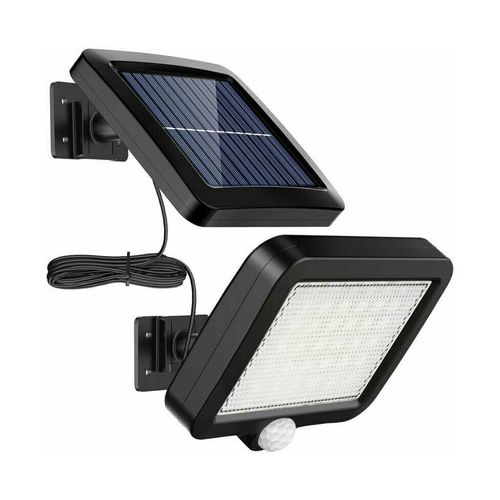 Lampadaire Solaire 56 Led Avec Détecteur De Mouvement ¿ Étanche, Facile À Installer, Éclairage Puissant Pour La Sécurité Extérieure