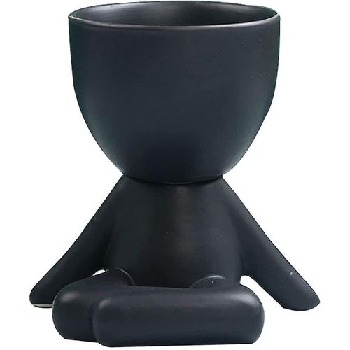 Mini jardinière en céramique en forme de personnage pour plantes succulentes ¿ Pot de fleurs de bureau moderne pour la décoration de la maison et du jardin