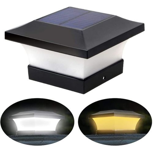 Lampadaires Solaires Étanches Et Lumineux Pour Poteaux En Bois 4x4 - Lampe D'extérieur À Économie D'énergie Avec 6 Led