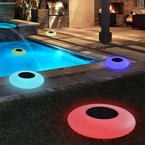 Lampes Solaires Flottantes Pour Piscine ¿ 16 Couleurs Rvb, Télécommande, Étanches, Led Écologiques Pour Décoration De Jardin Et De Fête
