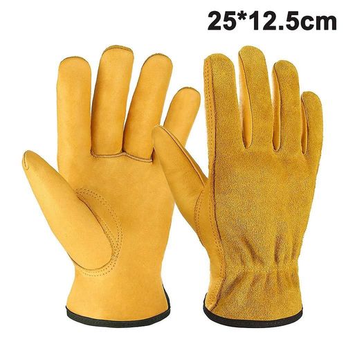 Gants de jardinage en cuir durables - Résistants aux épines et aux coupures, respirants, flexibles et polyvalents