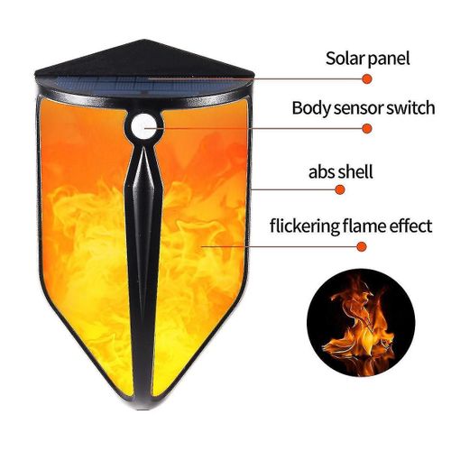 Lampe Solaire Led D'extérieur Étanche Avec Détecteur De Mouvement, Éclairage De Cour Et De Paysage, Ip65, Installation Facile